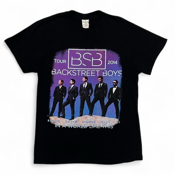 Backstreet Boys 2014 In a World Like This Concert Tour Black Shirt Size Small - Picture 1 of 14